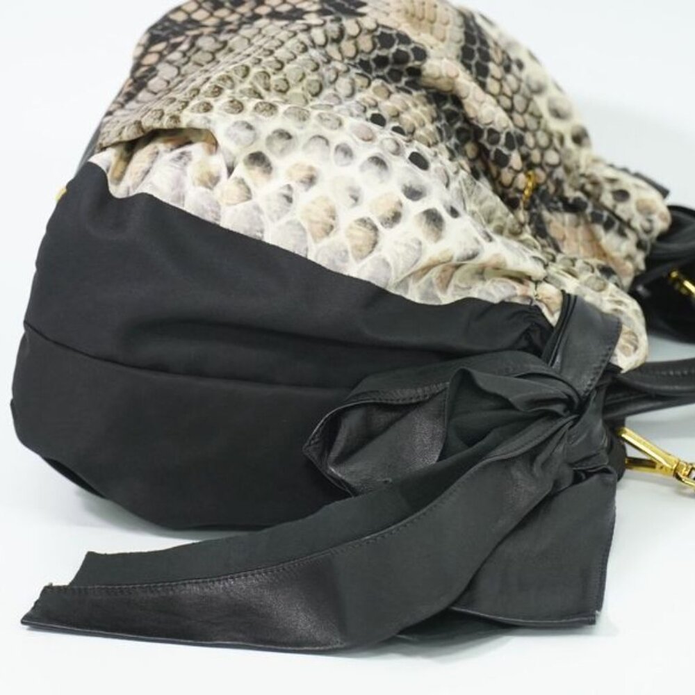 Prada Python Pattern 2-Way Shoulder Bag Handbag P… - image 3